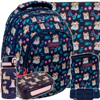 Ilustracja produktu AstraBag Zestaw Szkolny Dear Puppy 5el. Plecak AB300 502026011 + Worek 507026005 + Piórnik 503026014 + Z17933 + Z18933