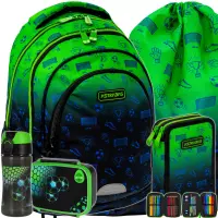 Ilustracja produktu AstraBag Zestaw Szkolny Ombre Football 3el. Plecak AB330 502026052 + Worek 507026017 + Piórnik 503026068 + 558661 + 558652 558653