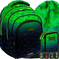 Ilustracja produktu AstraBag Zestaw Szkolny Ombre Football 3el. Plecak AB300 502026053 + Worek 507026017 + Piórnik 503026068