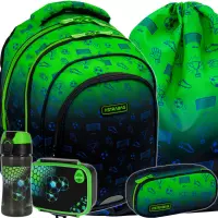 Ilustracja AstraBag Zestaw Szkolny Ombre Football 5el. Plecak AB300 502026053 + Worek 507026017 + Piórnik 503026069 + 558661 + 558652 558653