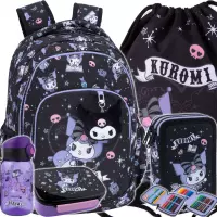 Ilustracja produktu CoolPack Zestaw Szkolny Kuromi 5el. Plecak Prime Pro F162031 + Worek F054031 + Piórnik F066031 + 14003PTR + 14041PTR