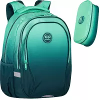 Ilustracja CoolPack Zestaw Szkolny Gradient Blue Lagoon 2el. Plecak Factor X F002690 + Piórnik F062690