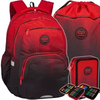 Ilustracja produktu CoolPack Zestaw Szkolny Gradient Cranberry 3el. Plecak Pick F099756 + Worek F070756 + Piórnik F066756