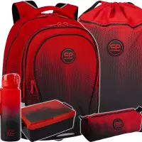 Ilustracja CoolPack Zestaw Szkolny Gradient Cranberry 5el. Plecak Factor X F002756 + Worek F070756 + Piórnik F061756 + 56230CP + Z07756