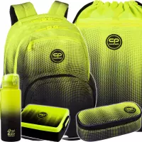 Ilustracja produktu CoolPack Zestaw Szkolny Gradient Lemon 5el. Plecak Pick E99510 + Worek E70510/F + Piórnik E62510/F + 56414CP + Z07510