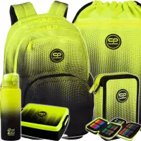 Ilustracja produktu CoolPack Zestaw Szkolny Gradient Lemon 5el. Plecak Pick E99510 + Worek E70510/F + Piórnik E66510/F + 56414CP + Z07510
