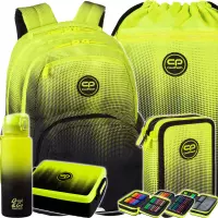 Ilustracja produktu CoolPack Zestaw Szkolny Gradient Lemon 5el. Plecak Pick E99510 + Worek E70510/F + Piórnik E67510/F + 56414CP + Z07510