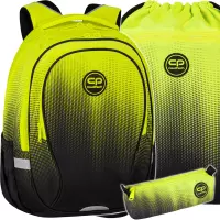 Ilustracja produktu CoolPack Zestaw Szkolny Gradient Lemon 3el. Plecak Factor X F002510 + Worek E70510/F + Piórnik E61510