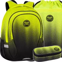Ilustracja produktu CoolPack Zestaw Szkolny Gradient Lemon 3el. Plecak Factor X F002510 + Worek E70510/F + Piórnik E62510/F