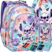 Ilustracja produktu CoolPack Prime Zestaw Szkolny Stitch Pastel 3el Plecak F025885 + Worek F054885 + Piórnik F067885