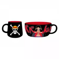 Ilustracja Zestaw Śniadaniowy One Piece: Luffy - Miska + Kubek