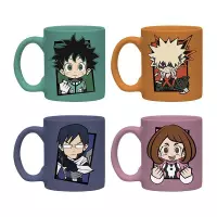 Ilustracja produktu Zestaw do Espresso My Hero Academia Chibi (4 kubeczki)