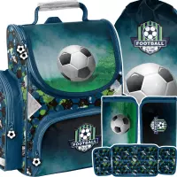Ilustracja produktu  Paso Zestaw Szkolny 3el. Football Tornister PP24FC-525 + Piórnik PP24FC-P001BW + Worek PP24FC-712