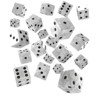 Ilustracja produktu Pełna Paka Kości K6: Perłowo-czarne