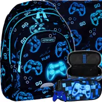 Ilustracja produktu AstraBag Zestaw Szkolny 3el Plecak AB330 Go Playing 502024017 + Worek 507024013 + Piórnik 552633