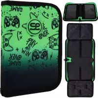 Ilustracja produktu Coolpack Clipper Piórnik Dwuklapkowy Bez Wyposażenia Game Over Gradient Green F076969