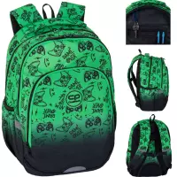 Ilustracja produktu CoolPack Prime Pro Plecak Szkolny Game Over Gradient Green F162969