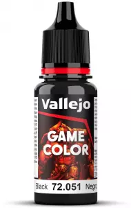 Ilustracja produktu Vallejo: 72.051 - Game Color - Black (18 ml)