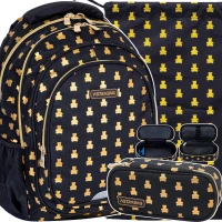 Ilustracja produktu AstraBag Zestaw Szkolny 3el Plecak AB300 Golden Teddy 502024090 + Worek 507024047 + Piórnik 503024074