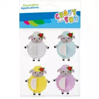 Ilustracja produktu Craft With Fun Ozdoba Dekoracyjna Naklejki Owieczki 531800