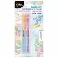 Ilustracja produktu Kidea Zakreślacz Dwustronny Pastel 6 Kolorów 489785