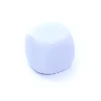 Ilustracja produktu Kość REBEL matowa 6 Ścian - 16 mm - Bez symboli - Biała