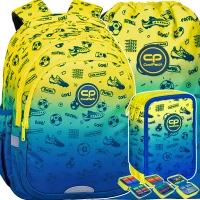 Ilustracja produktu CoolPack Zestaw Szkolny Football 2T 3el. Plecak Jerry F029339 + Worek F070339 + Piórnik F067339