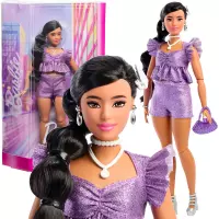 Ilustracja produktu Mattel Barbie Lalka Kolekcjonerska Deluxe Style w Fioletowym Komplecie nr 8 JFP43