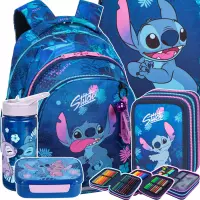 Ilustracja produktu CoolPack Zestaw Szkolny Stitch Blue 5el Plecak F029780 + Worek F054780 + Piórnik F067780 + STLO9913 + STLO9903