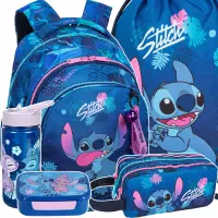 Ilustracja CoolPack Zestaw Szkolny Stitch Blue 5el Plecak F029780 + Worek F054780 + Piórnik F060780L + STLO9913 + STLO9903