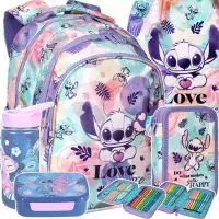 Ilustracja produktu CoolPack Jerry Zestaw Szkolny Stitch 5el Plecak Pastel F029885 + Worek F054885 + Piórnik F066885 + STLO9913 + STLO9903