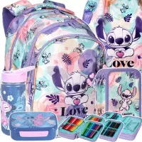 Ilustracja produktu CoolPack Jerry Zestaw Szkolny Stitch 5el Plecak Pastel F029885 + Worek F054885 + Piórnik F067885 + STLO9913 + STLO9903