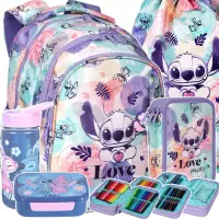 Ilustracja CoolPack Jerry Zestaw Szkolny Stitch 5el Plecak Pastel F029885 + Worek F054885 + Piórnik F067885 + STLO9913 + STLO9903