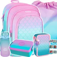 Ilustracja produktu Starpak Zestaw Szkolny 5el. Syrenka Ombre Plecak 486143 + Piórnik 536476 + Worek 486145 + Z07505 + 536875