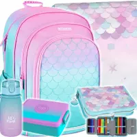 Ilustracja produktu Starpak Zestaw Szkolny 5el. Syrenka Ombre Plecak 486143 + Piórnik 527219 + Worek 486145 + 07505CP Z07505 + 536875