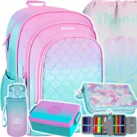 Ilustracja produktu Starpak Zestaw Szkolny 5el. Syrenka Ombre Plecak 486143 + Piórnik 527219 + Worek 486145 + 07505CP Z07505 + 536875