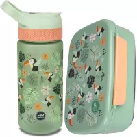 Ilustracja produktu CoolPack Bibby Bidon na napoje 420ml Toucans Z08662 + Śniadaniówka Z18662