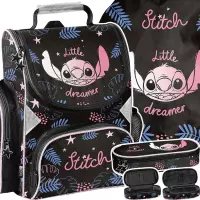 Ilustracja produktu Paso Zestaw Szkolny 3el. Stitch Black Tornister DS26YY-525 + Piórnik DS26YY-013 + Worek DS26YY-712