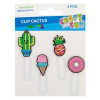 Ilustracja produktu Craft With Fun Ozdoba Dekoracyjna Spinacze Kaktus Pączek Ananas Lody 441429