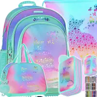 Ilustracja produktu Starpak Zestaw Szkolny 4el. Ombre Kitty Plecak 553210 + Worek 558410 + Piórnik 553389 + Torba 553393