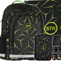 Ilustracja produktu Starpak Zestaw Szkolny 3el. Geometric Plecak 553003 + Worek 553005 + Piórnik 553007