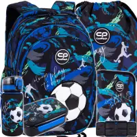 Ilustracja CoolPack Zestaw Szkolny Football Navy 5el. Plecak Jerry F029967 + Worek F159967 + Piórnik F076967 + Z17967 + Z18967