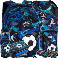 Ilustracja CoolPack Zestaw Szkolny Football Navy 5el. Plecak Jerry F029967 + Worek F159967 + Piórnik F066967 + Z17967 + Z18967