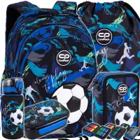 Ilustracja CoolPack Zestaw Szkolny Football Navy 5el. Plecak Jerry F029967 + Worek F159967 + Piórnik F067967 + Z17967 + Z18967
