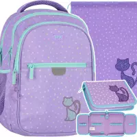 Ilustracja produktu Starpak Zestaw Szkolny 3el. Glitter Cat Plecak 576219 + Piórnik 576222 + Worek 576220