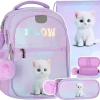 Ilustracja produktu Starpak Zestaw Szkolny 3el. Cute Kitty Plecak 576203 + Piórnik 576206 + Worek 576205