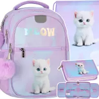 Ilustracja produktu Starpak Zestaw Szkolny 3el. Cute Kitty Plecak 576203 + Piórnik 576207 + Worek 576205