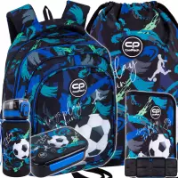 Ilustracja CoolPack Zestaw Szkolny Football Navy 5el. Plecak Fast F163967 + Worek F159967 + Piórnik F076967 + Z17967 + Z18967