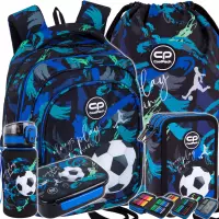 Ilustracja CoolPack Zestaw Szkolny Football Navy 5el. Plecak Fast F163967 + Worek F159967 + Piórnik F067967 + Z17967 + Z18967