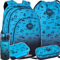 Ilustracja CoolPack Zestaw Szkolny Football 2T Blue 5el. Plecak Prime Pro F162008 + Worek F159008 + Piórnik F062008 + Z17008 + Z18008